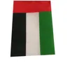 Le drapeau des Émirats arabes unis 21X14 cm Polyester agitant des drapeaux bannière de pays des Émirats arabes unis avec des mâts en plastique