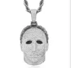 14K Iced Out Gold Custom Michael Myers Anhänger CZ Big Size Solid Character Anhänger Hiphop Schmuck Weihnachten Valentinstag Geschenk