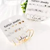 Fashion Female Stud Earrings Set For Women Mixed Rhinestone Crystal Simulated Pearl Big Circle Earrings Party Jewelry 9 pairs/ lot