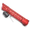 7/9/10/11/12/13.5/15/17'' inch Unique M-lok Clamping Handguard Rail Free Float Mount System_Chinese Red Anodized