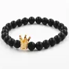 Crown bracelet natural stone men and women couple fashion temperament wrist jewelry