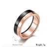 Korean Double Color Titanium Steel Roman Numerals Ring for Women Fashion Simple Ring Wedding Band Jewelry Size 7-10 bague femme215K