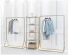 Landing Coat Hanger Golden Clothing Racks sovrumsmöbler Enkel visning av herr- och kvinnokläder under jorden 249T