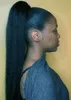 140g 22 "長いポニーテールの髪の延長濃い茶色のワンピースのヘアピースの髪の毛の髪の毛の巻き毛の伸びの中で女性のための伸縮