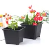 Pot de fleurs carré en plastique pour pépinière, 3 tailles, pour intérieur, bureau, chevet ou sol, cour extérieure, pelouse ou jardin, plantation DH0180