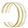 Brazalete de personalización con letras de moda para mujer, diseño de apertura en forma de C, brazalete con letras de 3 colores de acero inoxidable