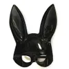Maschera da coniglio adulto Maschera da coniglio in maschera da donna Maschera da coniglio da coniglio per la festa di compleanno Pasqua Halloween Bar Accessorio per costume Luminoso 9764891
