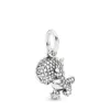 100% 925 Sterling Zilver Metaal Pave Dinosaur Dangle Hanger Charm Bead Past Europese Pandora Style Sieraden Charm Armbanden