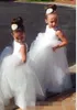 Новые милые белые цветочные девушки платья кружевными аппликациями