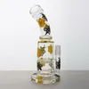 Noctilucence Glass Bong Narghilè Recycler Oil Rig Wax Water Pipe Heady Klein Bong Dab Rigs Tubi con ciotola o bicchiere di quarzo Banger