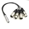 Freeshipping 10 Pin Armbow Male Plug to 4 XLR Breakout Audio Input Output Cable för Shogun Monitor Recorder