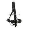 Bondage Leather Silicone Mouth Gag Head Strap Harness Restraint Nose Hook Trainer Play A876