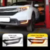 1 par bil DRL FOG Lamp LED DAYTIME RUNNING LIGHT FÖR HONDA CRV CR-V 2017 2018 2019 med Turn Signal Style Relay