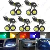 2pcs Waterproof 4W 23 milímetros Lens Ultra-fino Car LED Eagle Eye DRL Luz backup do final Brake lâmpada traseira Luz 7 Cores # 1073