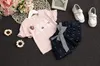 (6 개) 다른 디자인 아기 소녀 여름 부티크 레이스 꽃 탑 + 반바지 나 치마는 진주 쉬폰 세트 소녀 패션 정장을 2 개, 의상
