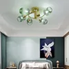 Nordic minimalist living room ceiling lamp personality rotating glass molecular light postmodern restaurant bedroom study lamp