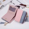 Wallet Brand Woman Short Fund Small Change Pakket Hit Color Wallet Zipper -knoppakket Wallet Wallets Europese portemonnees voor dames304P