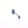 Stainless Steel Bell button Ring Crystal Piercing navel Belly Rings for Women Fashion body Jewelry Will and Sandy