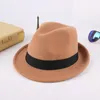 2018新しい春夏ユニセックスストラクチャードリネンFedora Hatヴィンテージ帽子の男性女性ジャズフェルト帽子親子キャップパナマキャップD19011102