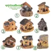 Söt Mini Stone House Fairy Garden Miniatyr Craft Micro Cottage Landskapsdekoration för DIY Resin Crafts 8 stilar dlh111