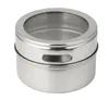 Magnetic Stainless Steel Visible Seasoning Jar Salt Pepper Shaker Seasoning Bottle Kitchen Tools Free Shipping