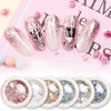 Populaire nagelvlokken pailletten nagels sticker glitter poeder kunst stralende diy manicure decoratie