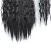 Długi kukurydza kręcone warkocz kucyk syntetyczne kawałki włosów magiczne pasty i przypinana sztuczna wstążka sznurek faliste klipsy do przedłużania włosów klipy