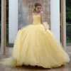 Nouvelles robes de princesse Quinceanera robe de bal romantique robes de soirée chérie gonflée Organza Appliques doux 16 robes de bal