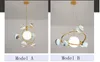 Modern Earth Lampadario Glass Planet LED Lampada a sospensione in vetro 7 testa 13 testa Lampada da soffitto Lampadina G9 inclusa per soggiorno Sala da pranzo