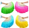 Fans de la danza de seda china festiva caliente Fans hechas a mano de los fanáticos del vientre Bailar los accesorios 5 colores