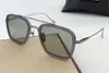 금속 골드 스퀘어 선글라스 회색 UV 보호 클래식 태양 안경 Sonnenbrille 패션 선글라스 Mens를위한 새로운 선글라스.