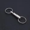 10 pièces 8cm double porte-clés détachable porte-serrure à pression en acier chromé porte-clés à retirer porte-clés à dégagement rapide