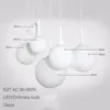 Loft semplice lampada a sospensione a sfera in vetro bianco latte LED E27 moderna lampada a sospensione con 6 dimensioni per soggiorno, camera da letto, hall, negozio dell'hotel