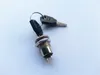 Freeshipping 100 stks Sleutelschakelaar 12mm Aan / Uit Lock Switch KS-01 TWEE KEYStoets SET