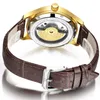 Guanqin New Mechanical Top Merk Luxe Horloge Klok Mannen Automatische Waterdichte Gold Wastch Keleton Dubbele Beweging Erkek Kol Saati