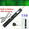 200mile USB Rechargeable Green Laser Pointer astronomia 532nm Grande Lazer Pen 2in1 Star Cap Wiązka Wbudowana bateria Zabawka