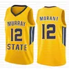 19 35 Kevin Jarrett 23 Culver Durant Texas Tech Red Raider NCAA Colloege Basketball Jersey Ja 12 Morant Murray State Racers University red