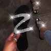 Yaz Ayakkabı Kadın Sandalet Kadınlar için 2020 Bling Düz Rhinestone Ladies Beach Sandles Tasarımcı Lüks Sandalias Mujer Sandels CX200616