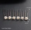 Rose Gold 6PCSlot Wedding Accessories Bridal Pearl Hairpins Flower Crystal Pearl Rhinestone Hair Pins Clips Bridesmaid Women Hair5576934