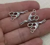 200Pcs alloy Antique Silver Plated Birds Scissors Charms Pendant for Jewelry Making Bracelet Accessories DIY 27x14mm