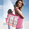 2019 Kvinnor som trycker på handväska Neopren Beach Bag Fashion Trapeze Tote Messenger Väskor storkapacitet Casual Tote Bag Aail232B