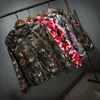 Mens Casual Camouflage Hoodie Jacka Höstfjäriltryck Kläder Mäns Hooded Windbreaker Coat Male Outwear Size S-3XL