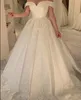 2020 arabo Aso Ebi scintillante pizzo abiti da sposa in rilievo Sweetheart una linea di abiti da sposa sexy abiti da sposa d'epoca JJ205