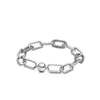 Real S925 Sterling Silver Charms Armband Mig Samarbete Chunky Link Armband Bangle Fit For Pandora Diy Bead Charm