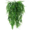 Flores decorativas grinaldas 82cm 5 garfos plantas artificiais videiras parede pendurado artesanato verde folhas falsas plástico orquídea rattan casa 7804394