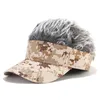 Hair Novelty Adjustable Visor with Spiked Hair Joke Wig Camouflage Funny Hair Loss Cool Gifts Golf Cap Hat