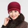 Chapeaux d'hiver pour femmes lapin à tricoter laine skullies femme avertir chapeau bonnet en gros Bonnets de fourrure Chapeaux Adultes Casual Femme Skullies S18120302