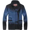 Manteau de laine de luxe Muls Hommes Cardigans Diamant Argyle Épaississement Heavy Knit Cardigan Pull Jacket Hommes 80% laine 20% acrylique