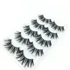 5 Paare Faux 3D Mink Lashes-Masse Falsche Wimpern Natürliche Streifen Kurz Wispy Wimpern Makeup Tools