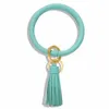 Wholesale- fashion ins designer cute lovely simple leather tassel key ring charm bangle bracelet for woman